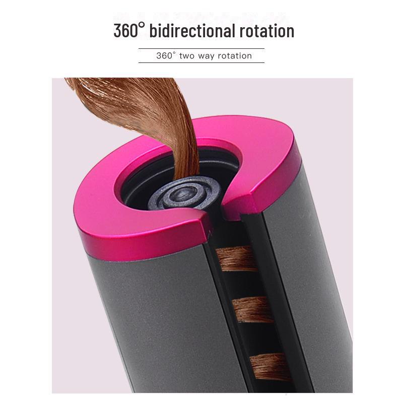 PRITECH Wireless Automatic Curling Iron - Portable USB Rechargeable Smart Curler for Effortless Styling On-the-Go.