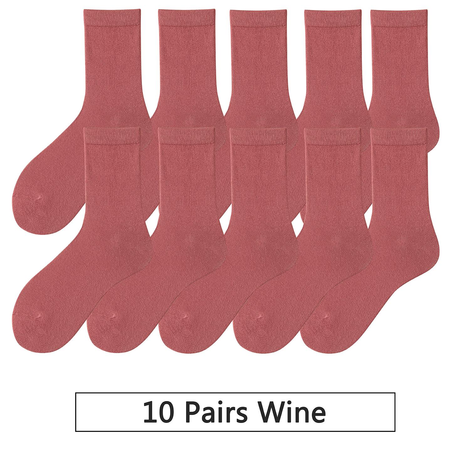 

10 пар/лот Новые женские хлопковые носки Мужские носки Однотонные Осенние Весенние Для женских Мягкие Дышащие Разноцветные Девичьи EUR 37-42