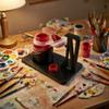 1pc Paint Can Tray Rack Holder Keep Paint Can Remains Open And Stable Holder For Miniature Painting Enthusiasts