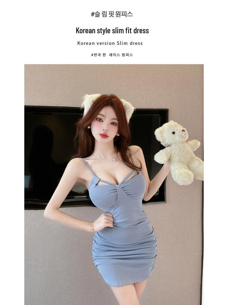 Chic Low-Cut Hollow Slimming Camisole Dress