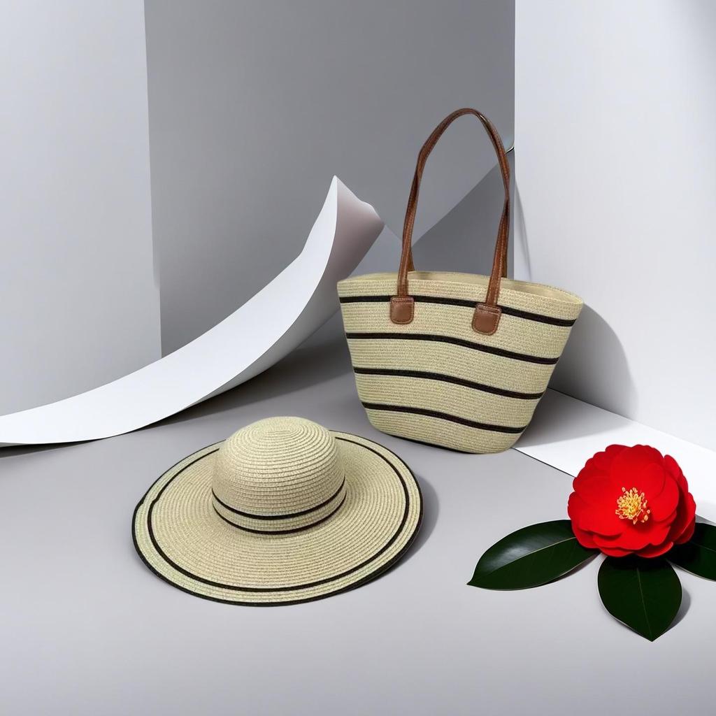 Trendy French One-Shoulder Straw Tote: Large-Capacity Woven Beach & Vacation Handbag for Women