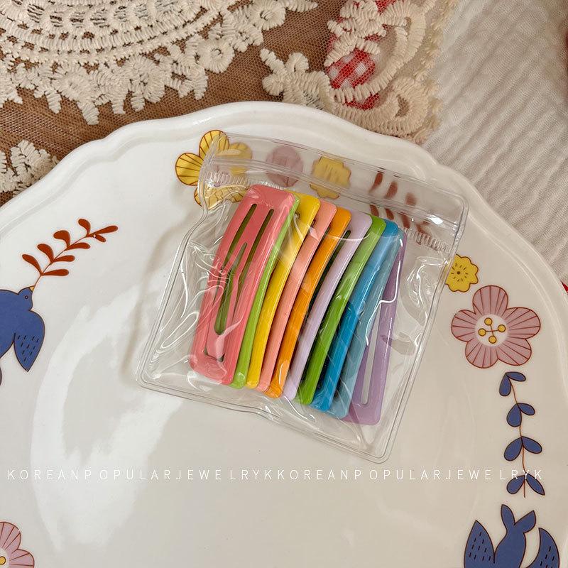 Set of 10 Cute Macaron-Colored Bobby Pins - Versatile Hair Accessories for Girls