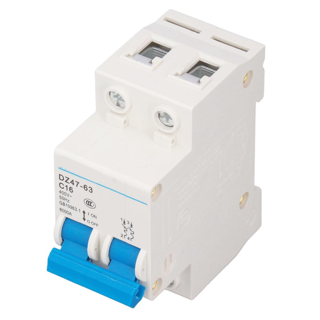 Leitungsschutzschalter 2P Fehlerstromschalter DIN-Schienenmontage 400V 16A DZ47?63 C16