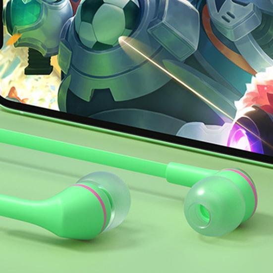 Wired Earphone In-ear Universal HiFi Stereo Noise Reduction Headphone with Cartoon Cat Ear