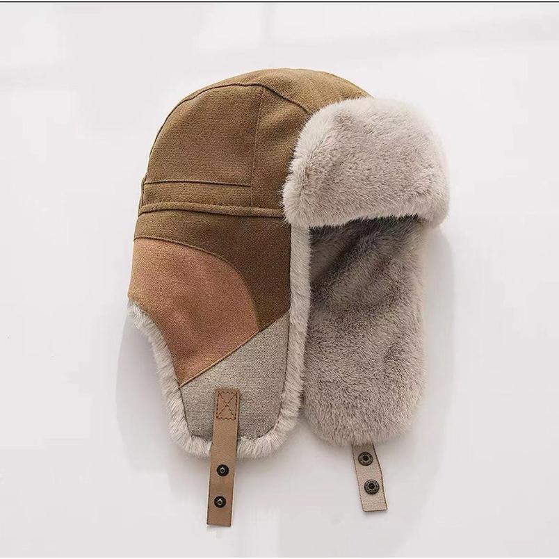Thunderhead Cap Men's Fall and Winter Warm Cotton Cap Children's Mask Cap Plush Ear Protection Cycling Cap Europe and The United States