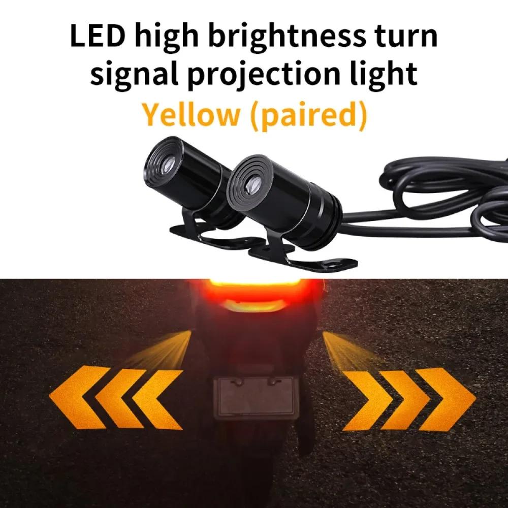 2PCS Motorcycle Turn Signal LED Projection Light Electric Car Street Modification Welcome Decoration Anti-collision Laser Light