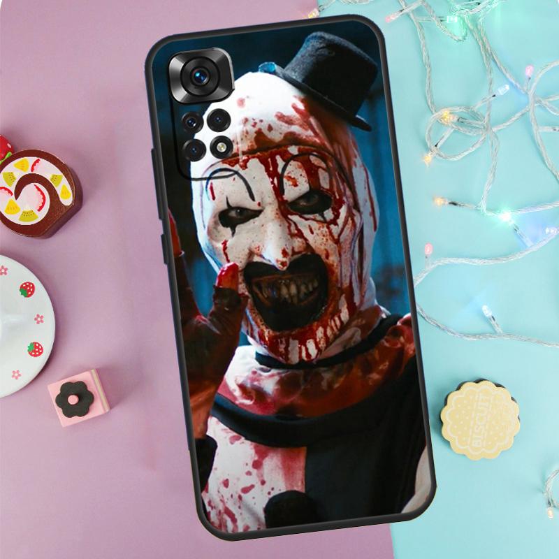 Horror Movie Terrifier Case For Xiaomi Redmi Note 14 Pro 9 10 11 12 13 9S 10S 11S 12S Redmi 14C 10C 12C 13C Cover