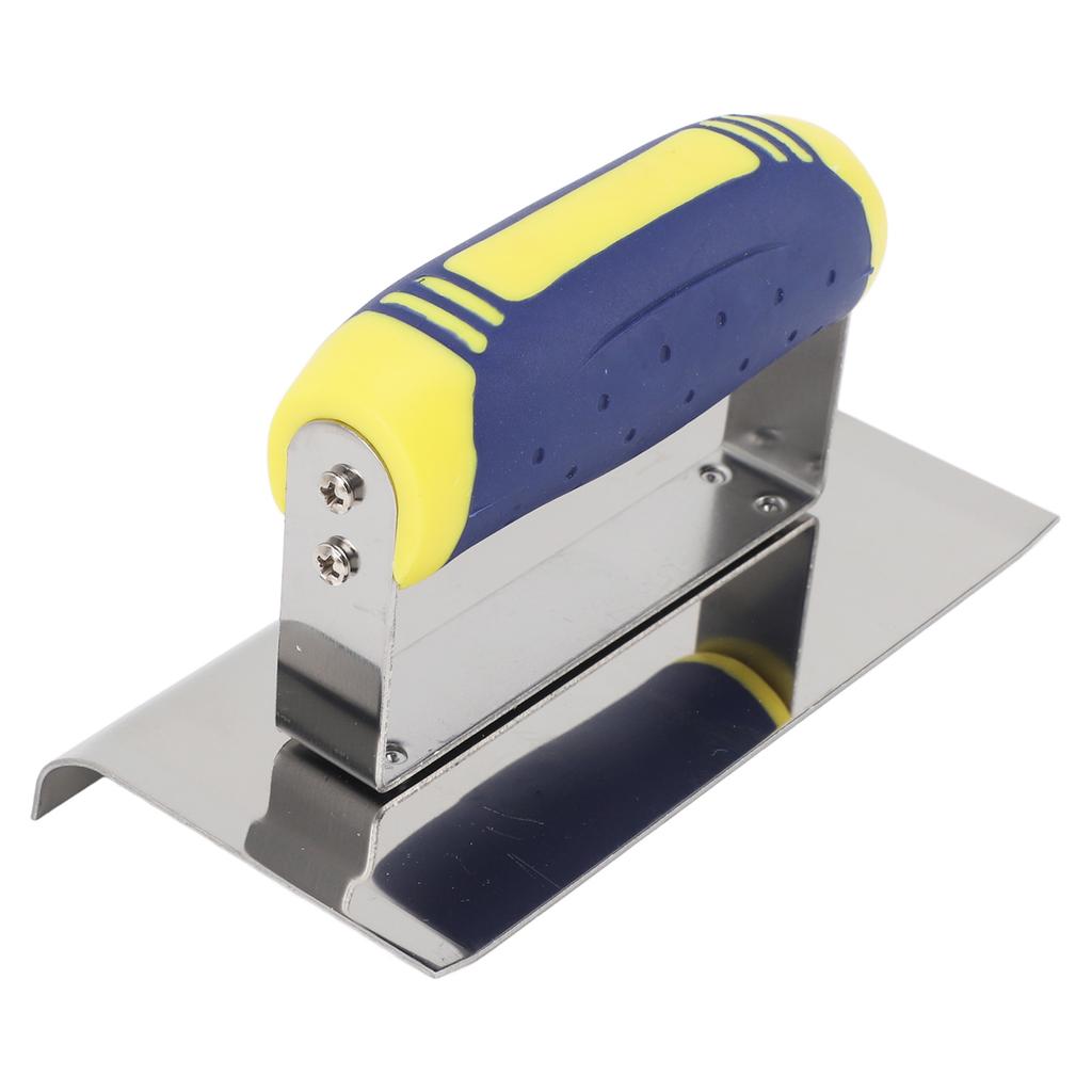 Stainless Steel Trowel Portable Flat Finishing Wall Corner Spatula with Soft Grip Handle for
