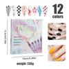 12Pcs/Set Nail Arts Drawing Graffiti Nail Polish Waterproof Painting Liner Pen DIY Abstract Lines Flower Nail Manicure Tools