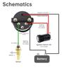 Universal 52 mm 12V Car Water Temperature Gauge 40 - 120 Degree Celsius Water Temp Meter for Car / Boat / Truck / ATV with Temperature Sensor