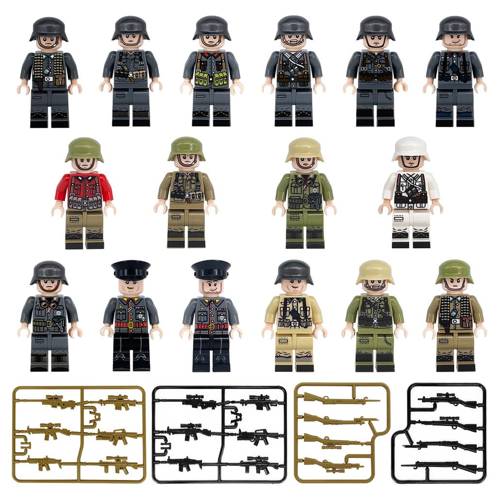A16 Package Xiangjiang Small Particles Special Police Doll Weapon Police Person Children'S Building Block Toy Accessories