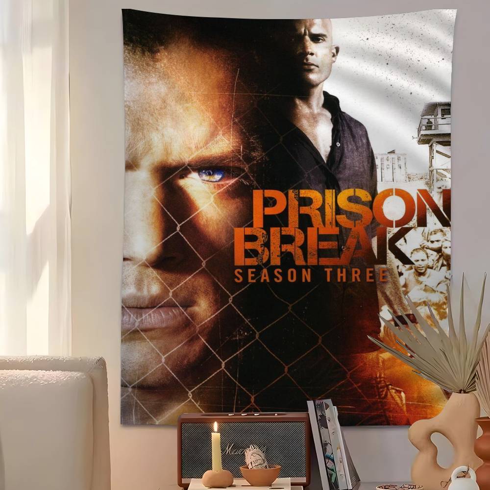 Prison Break Classic TV Series Anime Tapestry Hippie Flower Wall Carpets Dorm Decor Wall Hanging Home Decor