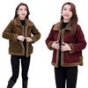 Velvet-Lined Corduroy Lapel Jacket for Women - Versatile, Warm, and Stylish