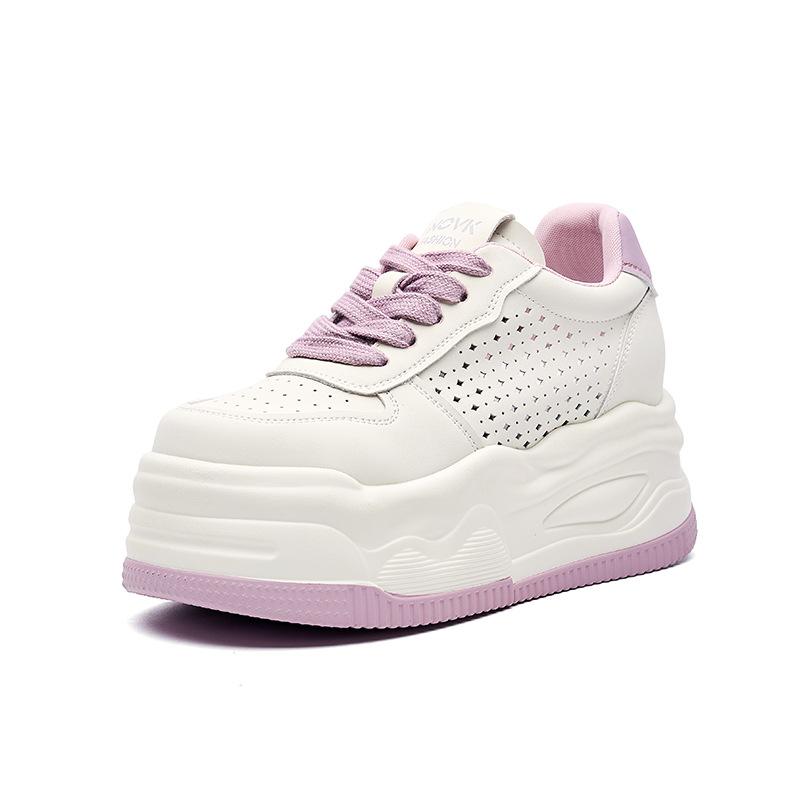 

Летняя сетчатая дышащая белая обувь для женщин, повседневная плоская обувь, обувь с перфорацией 40 фиолетовый