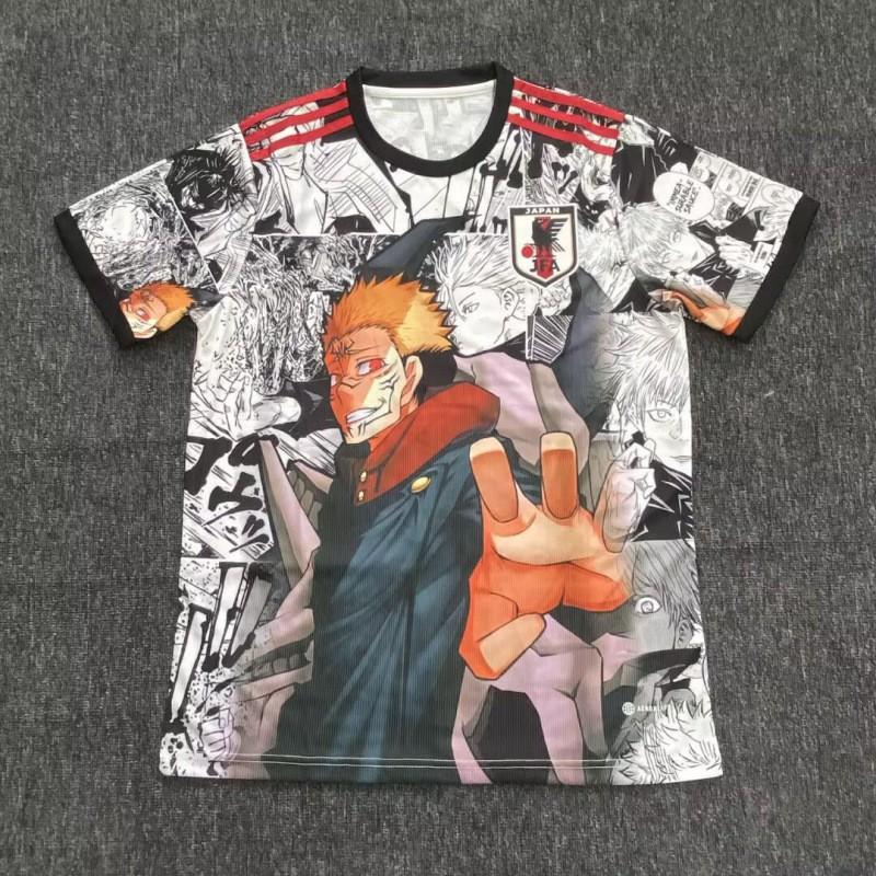 Kurzärmeliges Fußballtrikot inspiriert von der japanischen Nationalmannschaft Anime-Kollaboration Dragon Ball One Piece Naruto