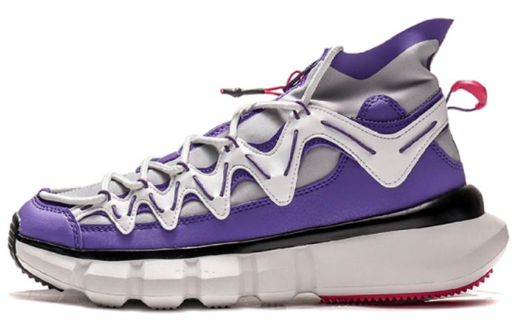 Li Ning Essence 2.3 Slip Resistant Abrasion Resistant High top Vintage Basketball Shoes Women's Purple AGBP072-3