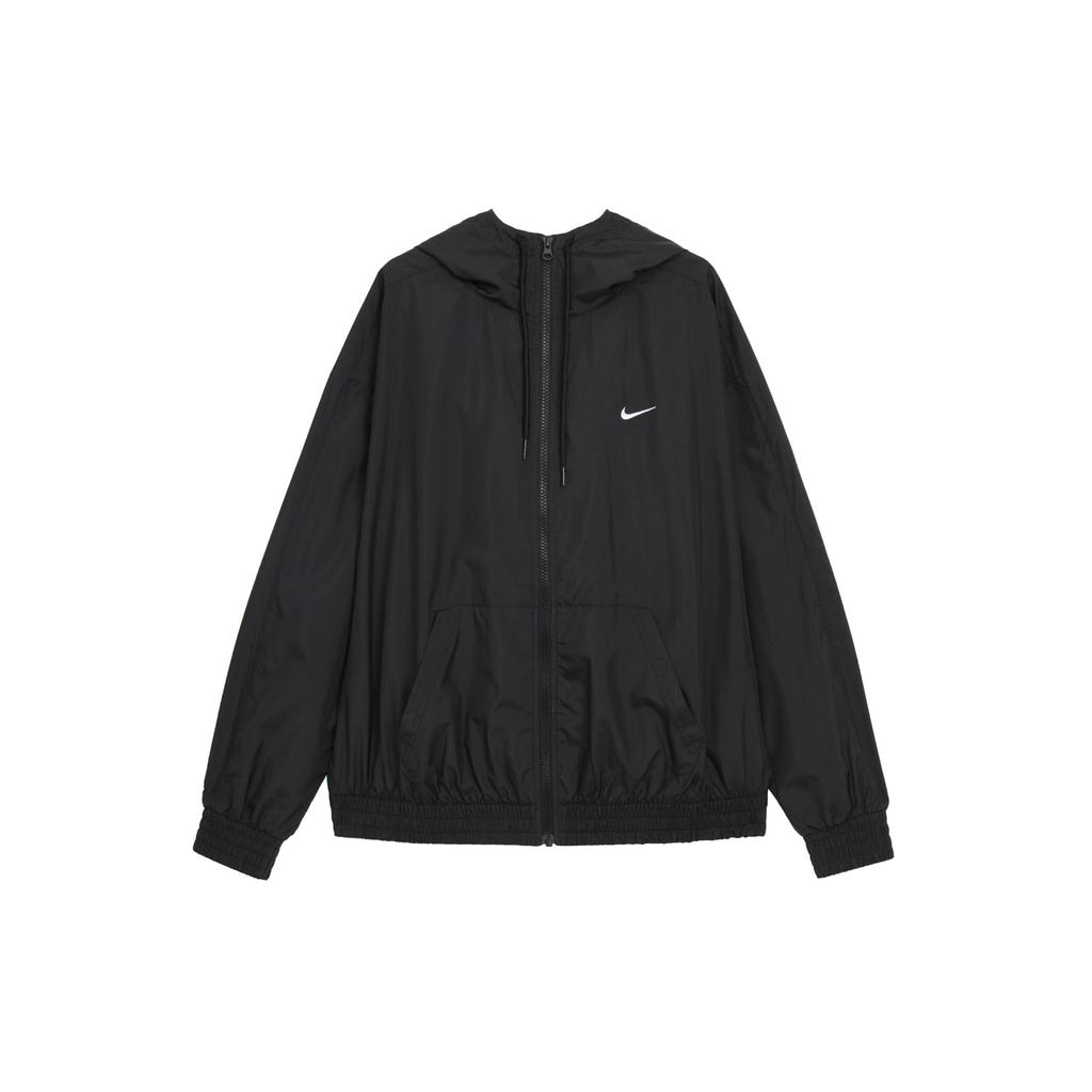 Nike Sportswear Classic Woven Hooded Relaxed Fit Stretch Jacket Women Jacket Black FV6299010