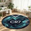 Cristiano Ronaldo Printed Round Crystal Velvet Rug Soft Non Slip Floor Carpet For Bedroom Holiday Gift