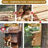 Wooden Squirrel Feeder Hanging Pet Food Dispenser Bird Raising Tool Hamster Feeding Box  Courtyard