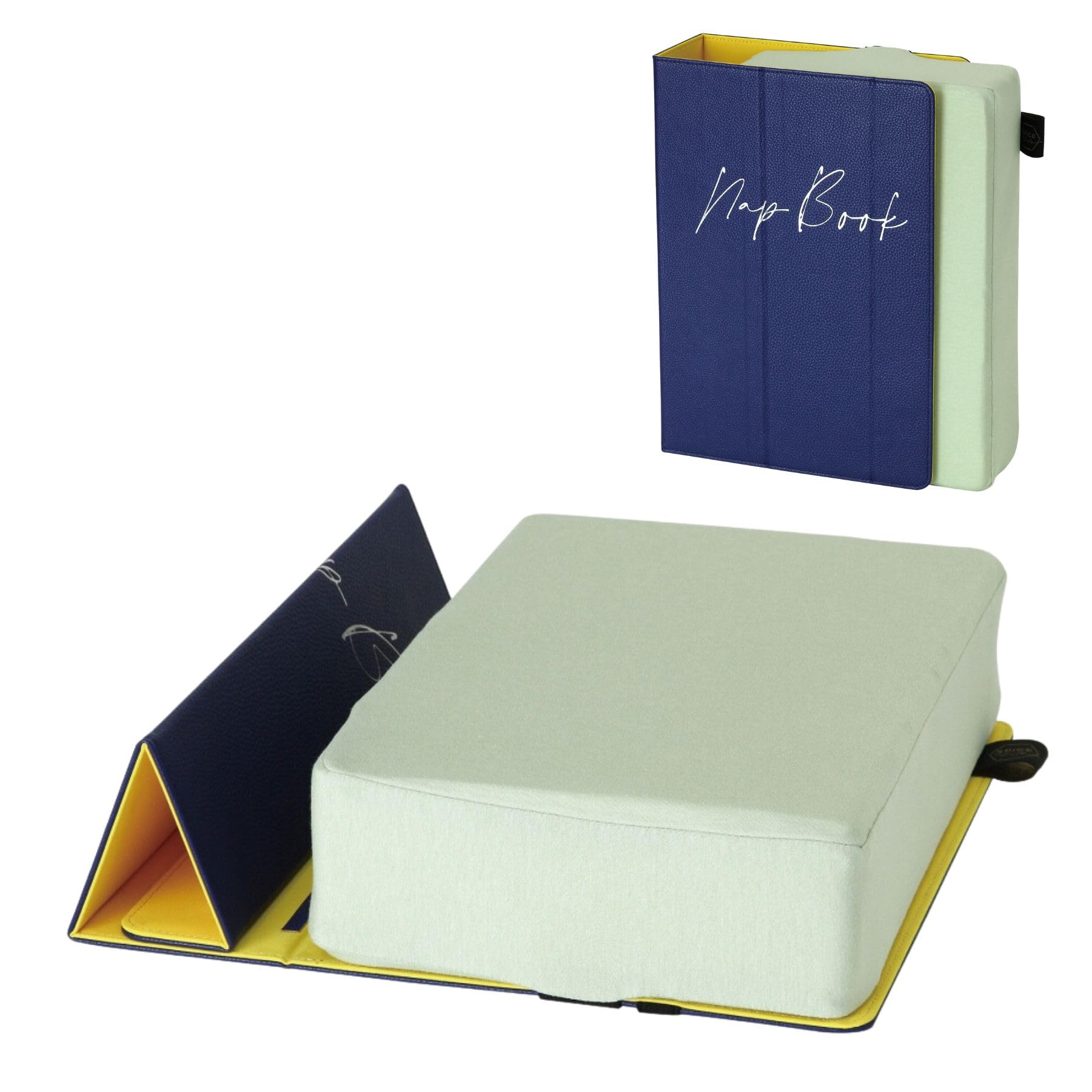 

SPICE OF LIFE Nap Book Standing Pillow, Blue, Memory Foam, Nap Cushion, Computer Stand, and Screen, YBLS2210BL, 22 x 8.5 x 31 cm