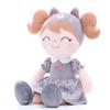 Baby Dolls Plush Animal Doll Gray Cat Baby Girl Plush Doll for Graduation Baby Shower Presents 30cm