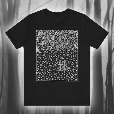 Pevné hvězdy nebe Vellutello Art Vintage Hororové tričko Dante Nebe Božská komedie Unisexové žerzejové tričko s krátkým rukávem
