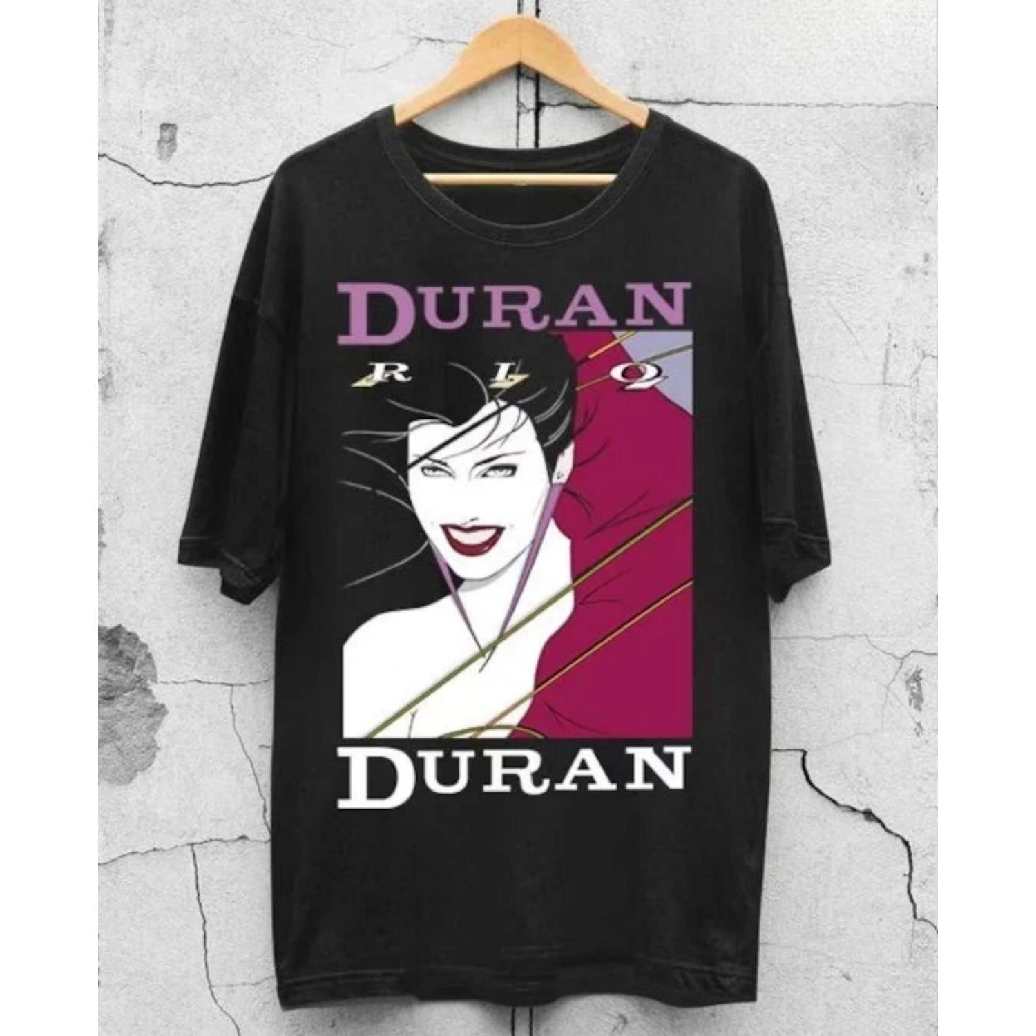 

Retro Durand Band T-shirt, 90s Band T-shirt Retro Unisex T-shirt Printed Pattern Daily Casual Short Sleeve S чёрный