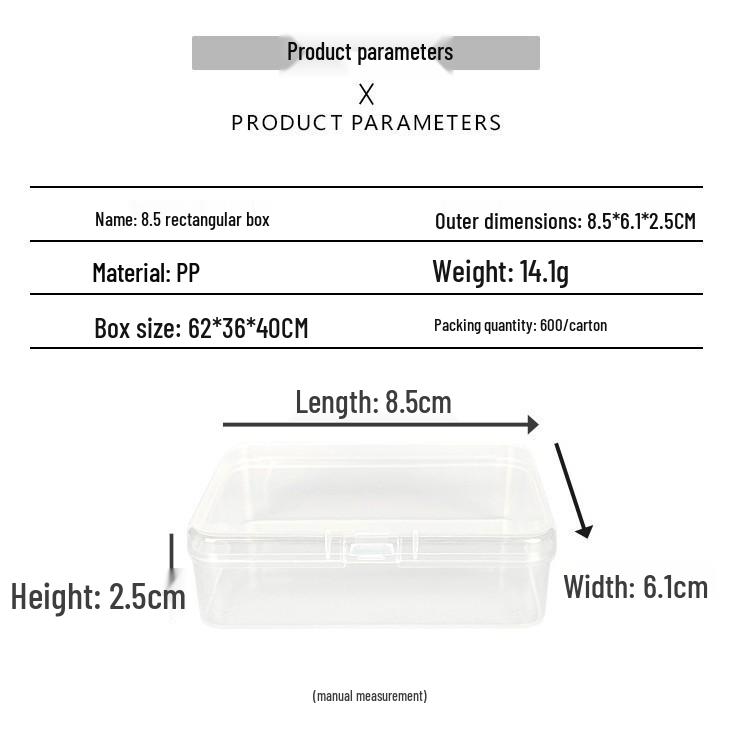 Cutie de depozitare și afișare pentru feronerie din plastic transparent