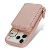 Custodia per Telefono in Pelle con Cerniera e Anello Antiscivolo con Motivo Litchi per iPhone 17 Pro Max 16 Plus 15 14 13 12 Cover a Borsa Antiurto