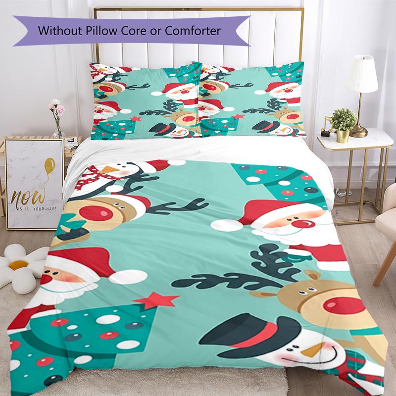 3pcs Christmas Bedding Set Duvet Cover Closure Includes 1 Duvet Cover & 2 Pillowcases, Soft and Comfortable for All Seasons.