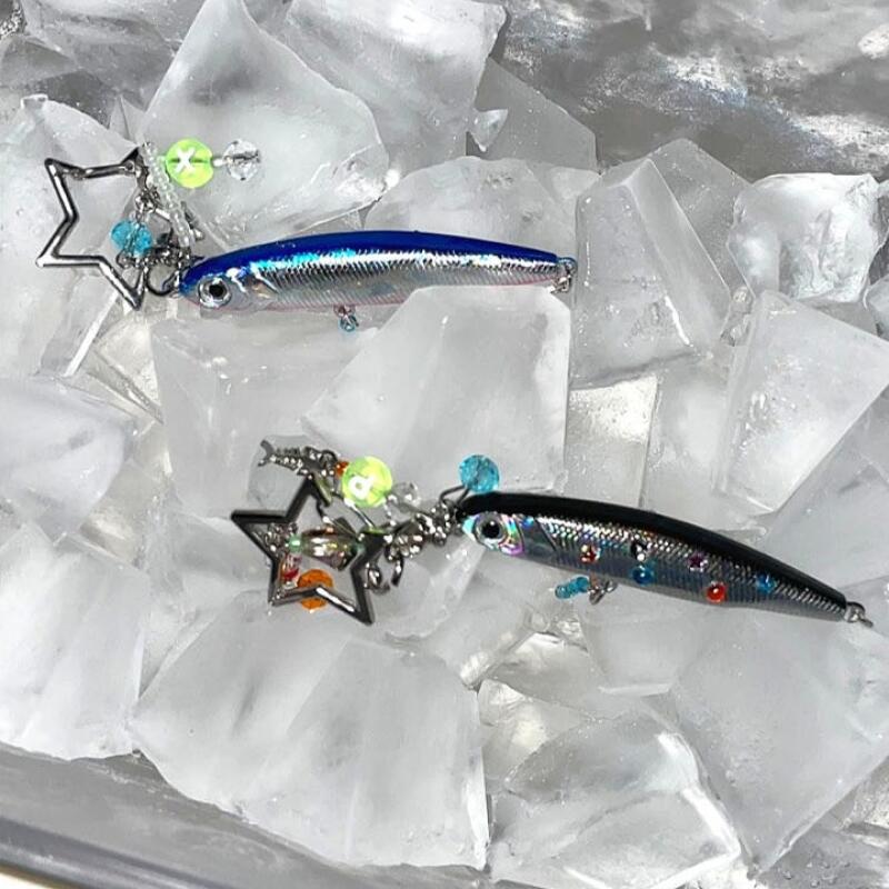 Свежая рыба анчоус металлический брелок упаковка в комплекте Anchovy keyring