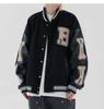 Giacca bomber da baseball donna Hip Hop Harajuku Bone Letter Patchwork giacche in pelle Streetwear uomo unisex