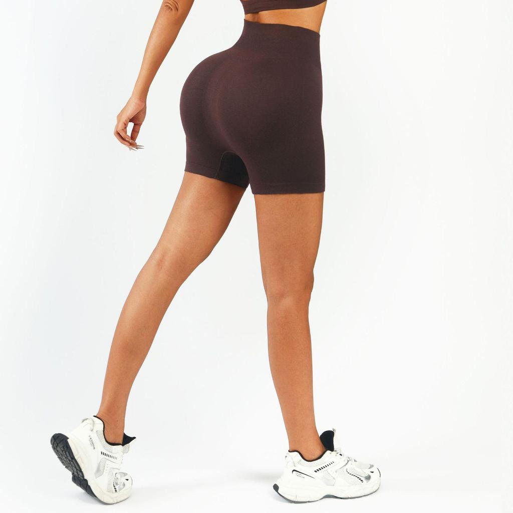 Nahtlose High-Waist Po-Hebende Yoga-Shorts
