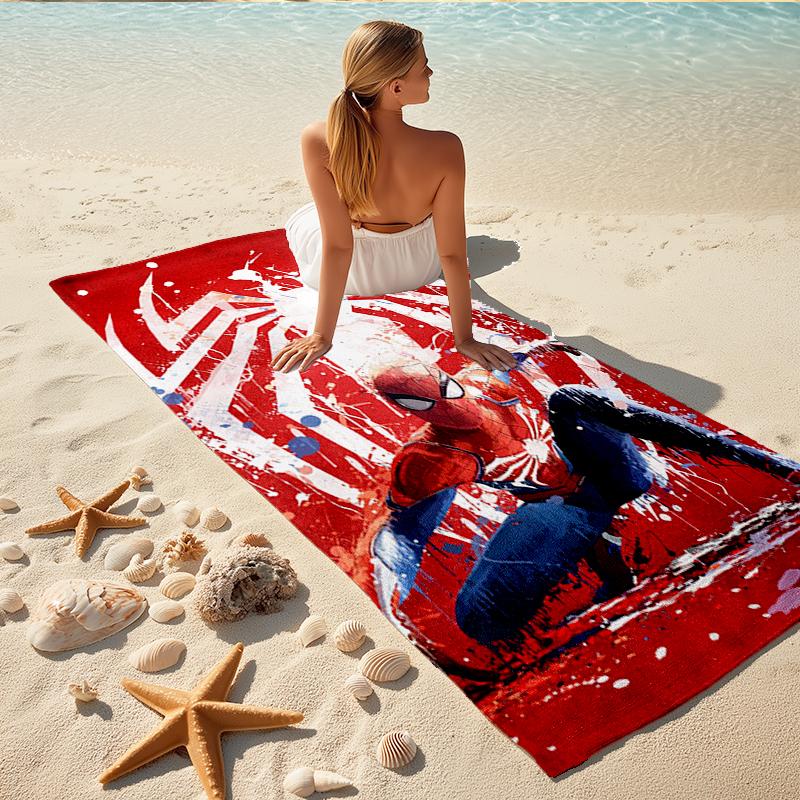 1Pc Spiderman Spiderverse Beach Towel, Quick Dry, Multi-Use for Beach Pool Gym Yoga Home Travel, Christmas, Halloween, Xmas Gift S929470