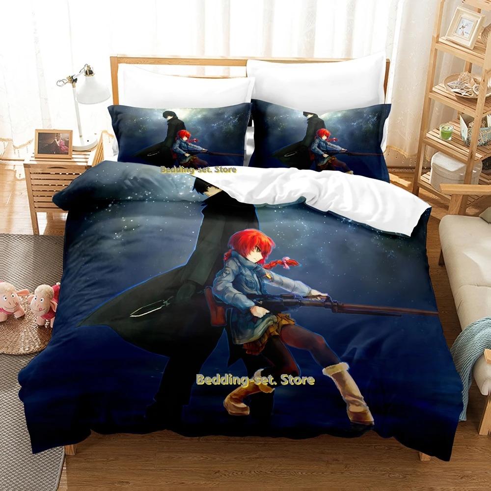 Comfortable Anime Print Bedding Set With Duvet Cover And Pillowcases Single Twin Full Queen King Sizes For Adults And Kids