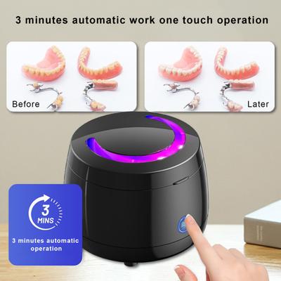 Ultrasonic Retainer Cleaner UV Denture Cleaning Dome Dental Retainer Cleaner Machine for Night Guards Braces Aligner Toothbrush Jewelry