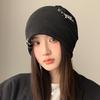 Autumn and Winter Hats for Women Korean Style Baotou Hat Big Head Circumference Showing Face Small Pile of Hats Retro Casual Versatile Knitted Hat