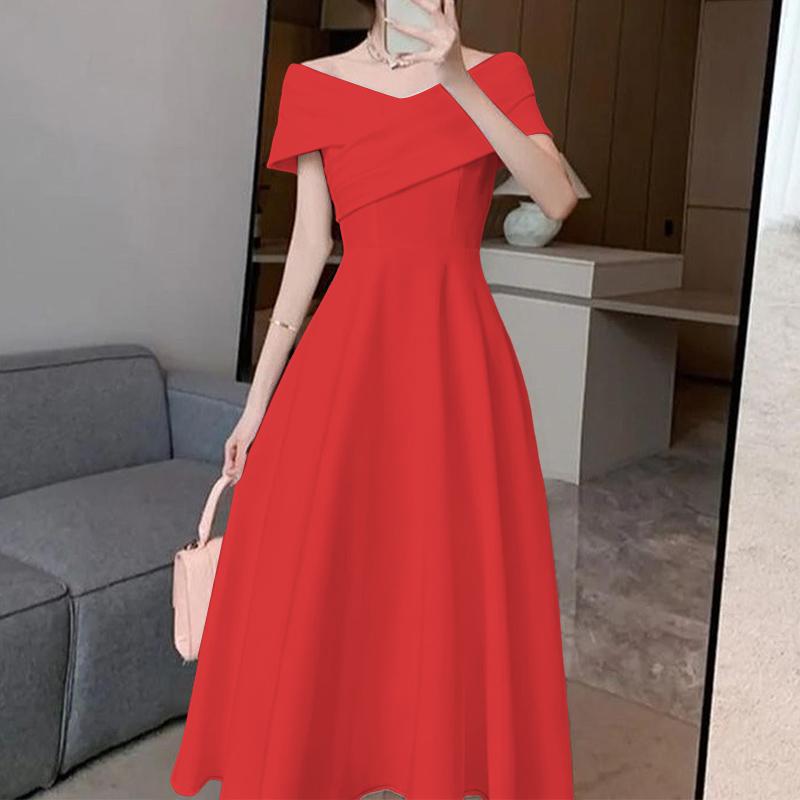 ZANZEA Women Elegant Off Shoulder Sleeveless Casual A-line Dress