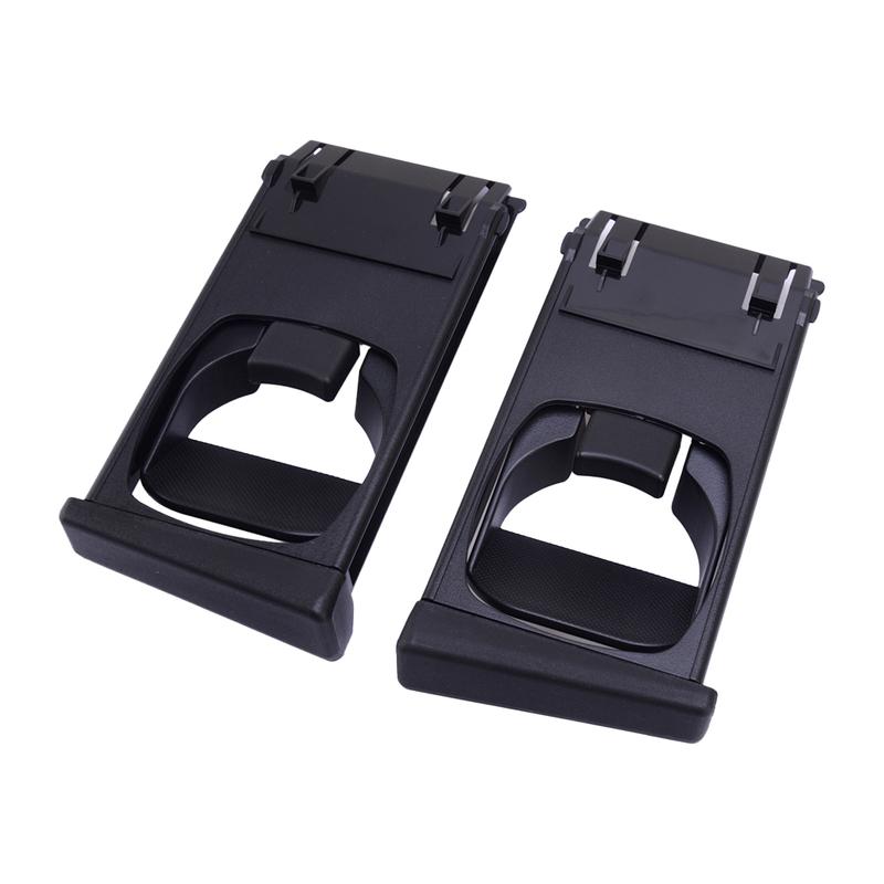 1 Pair Black Front Dash Cup Holder Trim Fit for Toyota Hilux Vigo Fotuner 2014 2013 2012 2011 2010 2009 2008 2007 2006 2005