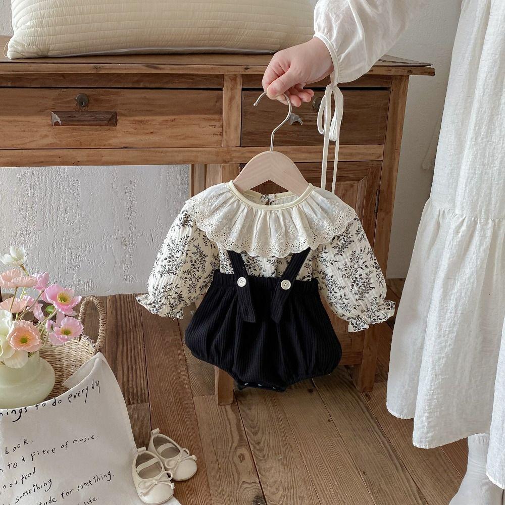 Ruffle Baby Jumper Dress Lotus Leaf Collar Baby Shorts Climb Suit  Newborn Baby