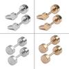 18-Pair Tiny Stud Earrings Star Moon for Triangle Ball Screwback Earrings for Un