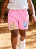 European & American Style Girls' Summer Cotton Sports Shorts - Casual Fit for Kids