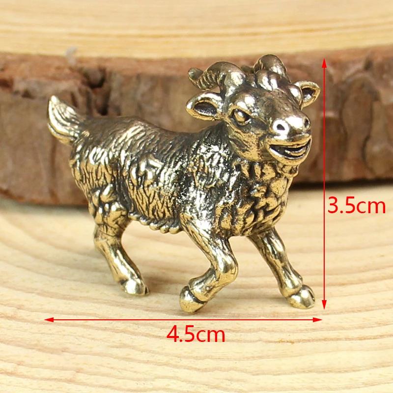 1PC Chinese New Year Ornament Sculpture Copper Miniatures Figurines Desk Decoration Pure Copper Animals Statue Ornament Home