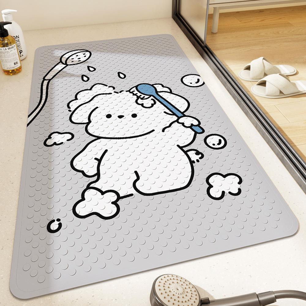 

Bathroom Anti Slip Pad, Children s Shower Specific Anti Fall Foot Pad, Bathroom Shower Massage Suction Cup Floor Pad 40x70cm сірий колір