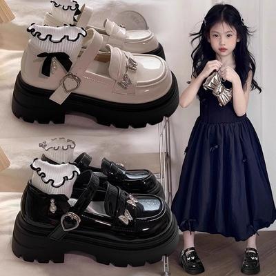 Moda Autunno 2025 Scarpe in Pelle per Bambine Principessa Morbide Comode Casual Antiscivolo Versatili Scarpe Mary Jane