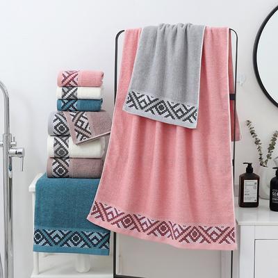 Soft and Comfortable Coral Velvet Striped Bath Towel Set, Durable and Quick-Drying, Suitable for Bathroom and Swimming Pool
