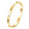 Stylish Zirconia Open Cuff Bracelet - 4MM/6MM Stainless Steel Couple Design
