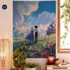 Ghibli Inspired Kawaii Tapestry Cute Pastel Wall Hanging for Bedroom Dorm Anime Aesthetic Room Decor Japanese Style Art