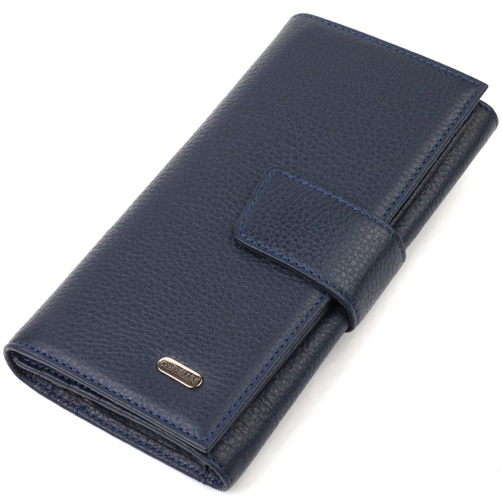 Vertical Fashionable Men's Wallet Made of Genuine Leather Flotar CANPELLINI 21841 Blue