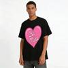 Valentine's Day Be Mine Pink Heart Print Casual Top Pure cotton T-shirt